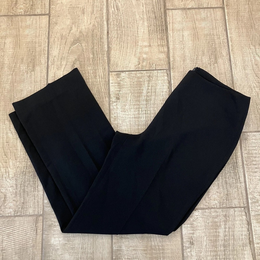 Alex Marie Pants Womens 6 Black Straight Leg Dress Back Zip Capsule Wardrobe EUC - Picture 3 of 4